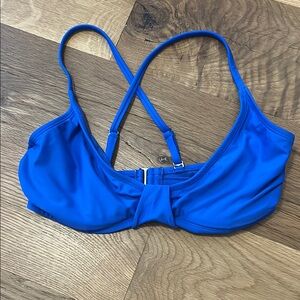 Athleta Blue Bikini Top with Adjustable Straps